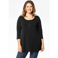 YOEK Langarmshirt Damen Tunika Große Größen