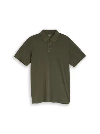 Tom Tailor - Poloshirt im Used-Look green tonal stripe - Gr. - XXL