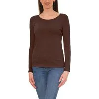 Alkato Longshirt Alkato Damen Langarm Shirt mit O-Ausschnitt