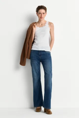Rich & Royal - Lace Top pearl white - Gr. - S