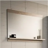 en.casa Badspiegel, »Krildihana« mit Ablage 60 x 50 x 12 cm Eicheoptik