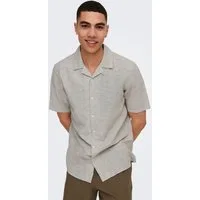 ONLY & SONS Kurzarmhemd ONSCAIDEN SS SOLID RESORT LINEN NOOS