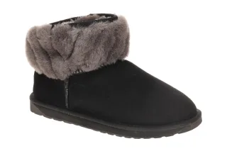 EMU W13193 BLAK PYKE Damen Winterstiefeletten Schwarz Echtleder Lammfell Gumm...