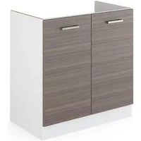 Vicco Unterschrank R-Line, Grau/Weiß, 80 cm ohne Arbeitsplatte (1-St)