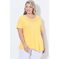 MIAMODA T-Shirt T-Shirt A-Linie Zipfelsaum Glitzer Ziersteinchen