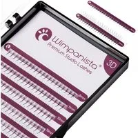 Wimpanista Einzelwimpern 3D Pointy Base Wimpernfächer D Curl 0.07 mm Mix 8-14 mm, 1 tlg.