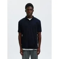 Selected Poloshirt SLHFAVE BUTTON SS POLO NOOS Baumwollmischung, regular fit