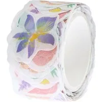 Rico Design Sticker Washi Sticker 'Blumen Pastell, (200-tlg), 2 x 2 cm