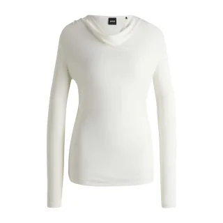 Boss - "Eseyana" T-Shirt für Damen, Stretch, Langärmlig (Weiß)