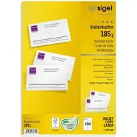 Sigel Visitenkarten VISITENKARTEN,MP, hochweiß, perforiert, 185 g/m²