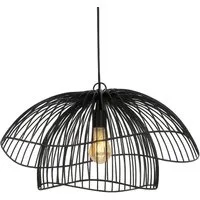 Liadomo Pendelleuchte Gavi, ohne Leuchtmittel, aus schwarzem Eisen, gemütliches Lichtbild, für Esstische, E27