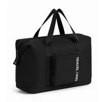 VERCO Reisetasche faltbar mit Trolley Schlaufe und Frontfach (1-tlg), Faltbare Handgepäcktasche für Reisen mit Kofferhalterung