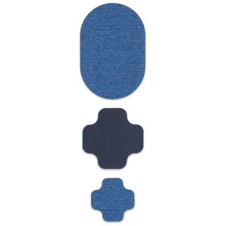 Prym Rub-on Patch STRETCHDESIGN, Farbe: Jeans, Inhalt: 3 Stück