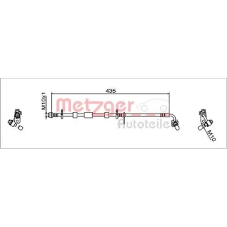 Metzger Bremsschlauch vorne links Opel Insignia B
