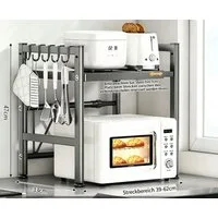 HoyoLee Handels GmbH Regalelement Küchenregal Mikrowellenregal 2-stöckig Länge verstellbar