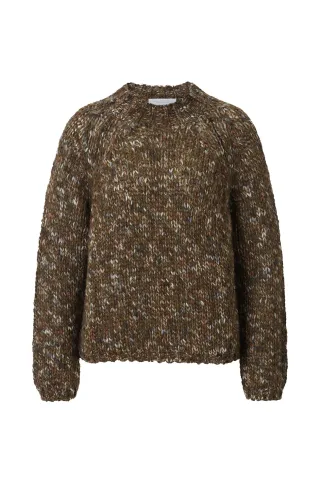 Rich & Royal - Multicoloured Mock Neck golden moss - Gr. - S