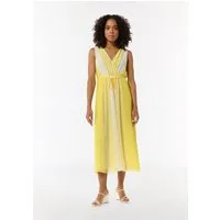 comma Midikleid Kleid Chiffon-Kleid mit elastischer Taille und Bindeband