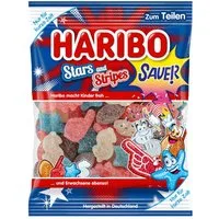 HARIBO Süßigkeit, Haribo Stars and Stripes Fruchtgummi fruchtiger Geschmack Beutel 175g