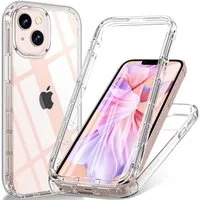 LuxusKollektion Handyhülle Handyhülle iPhone 13 Mini 360° Stoßfest Panzerglas Kameraschutz Klar