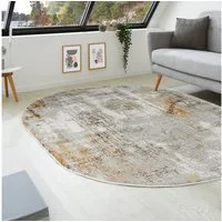 LUXOR living Teppich Montreal, oval, Höhe: 12 mm, Kurzflor, modernes Design, Wohnzimmer, Schlafzimmer