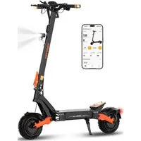 HITWAY E-Scooter H11 ABE, 2×1800W Doppelmotor, 10" mit Straßenzulassung Elektroroller, 20 km/h, (mit Schutzblech), bis zu 130km, NFC/Blinker/APP, Faltbar