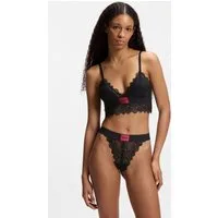 HUGO Bügelloser BH TRIANGLE RL LACE mit Hugo-Label am Bund