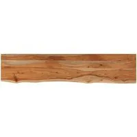 vidaXL Tischplatte Wandregal 110x20x3,8 cm Rechteckig Massivholz Baumkante (1 St)