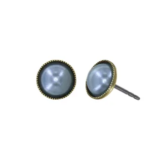 konplott - Klassische Ohrstecker blau