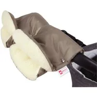 BabyLux Kinderwagen-Handwärmer BABYLUX Handmuff Handwärmer Kinderwagen Buggy Handschuh Lammwolle, 16. KHAKI
