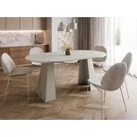 Compleo Esstisch Ø: 100cm oder 120 cm, Designer Tisch, ausziehbarer Tisch TRENDI