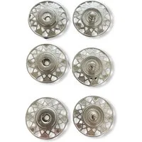 Hartmann-Knöpfe Druckknopf 5 Stück grosse Druckknöpfe zum Annähen kupfer o. silber/weiss