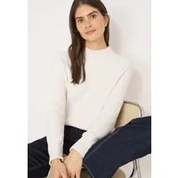 CECIL Stehkragenpullover mit feiner Struktur