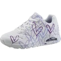 Skechers UNO-SPREAD THE LOVE Wedgesneaker Freizeitschuh, Halbschuh, Schnürschuh mit coolem Graffiti-Print