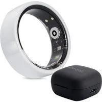 shop'n smile ideoon Smart Ring Smart-Ring Keramik Fitness & Schlaf-Tracker IP68 60/63/65cm, Keramik-Tracker mit 24 Sportmodi, Vital-Analyse & 200mAh Ladebox