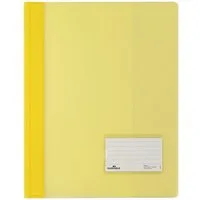 DURABLE Hefter 04 Schnellhefter DURALUX® - A4 überbreit, transluzente Folie, gelb