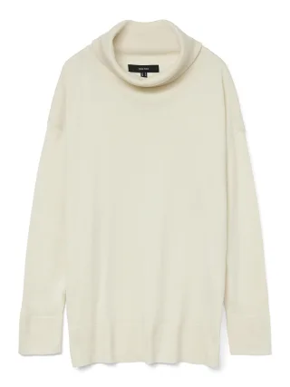 VERO MODA - VMSILJE LS COWL NECK PULLOVER Birch - Gr. - M