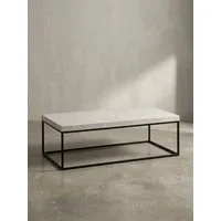 KADIMA DESIGN Couchtisch Couchtisch 120x60x38 cm Sandfarben Sofatisch in Stein-Optik Modern, (Metallbeine Groß), Design Wohnzimmertisch Rechteckig, Loungetisch Beige, Kaffeetisch