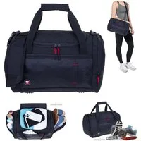 ELEPHANT Sporttasche klein Sport Tasche Reisetasche Small - Medium 42 cm, 20 Liter Gym Fitness Bag Freizeittasche Schule Dark S 3619 + Flasche