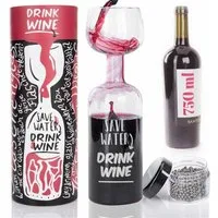 Dimono Rotweinglas XXL Rotweinglas–750ml Weinglas-Set für Abendessen, Partys & Geschenke, Glas, Weinflaschen Glas 750 ml mit Reinigungskugeln