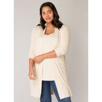 Base Level Curvy Longstrickjacke Figurumspielende, weiche Strickqualität