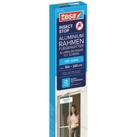 tesa Insektenschutz-Tür, (Komplett-Set, 1-St., INSECT STOP Fliegengitter Tür - 100 cm x 220 cm, Weiß), Insektengitter mit Aluminium-Rahmen - Tür Insektenschutz