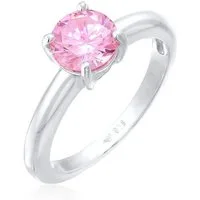 Elli Fingerring Solitär Klassisch Zirkonia Verlobung 925 Silber