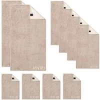 JOOP! Handtuch Set JOOP! 1600-76 Set 10-tlg. sand 2x Duschtuch 4x Handtuch 4x Gästetuch, Walkfrottier (Spar-Set, 10-St)
