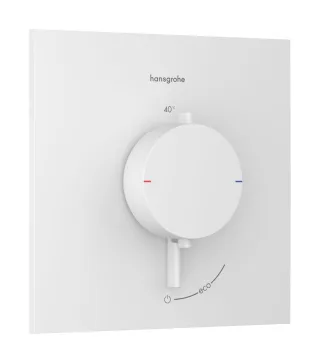 Hansgrohe Thermostat Unterputz Ecostat Comfort E Fertigset 1 Verbraucher mattweiss, 33710700 33710700