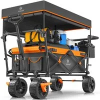 KESSER Bollerwagen, Bollerwagen faltbar GT9000 mit Dach Handwagen Transportwagen