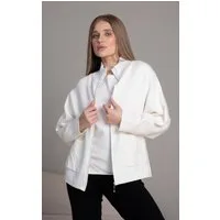 Passioni Strickjacke mit Rautenmuster-Strickdetails Lockerer, grader Schnitt