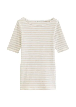 Marc OPolo Casual - Gestreiftes T-Shirt regular Light Brown - Gr. - XL
