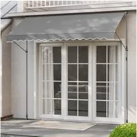 SONGMICS Klemmmarkise Balkonmarkise höhenverstellbar UV-beständig wasserabweisend (ohne Bohren mit Handkurbel inkl. Zubehörpaket & Anleitung) Sonnenschutz, 300 x 120 x 220–300 cm (L x B x H)