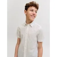Jack & Jones Junior Kurzarmhemd JJEBREEZE LINEN BLEND SHIRT S/S SN JNR