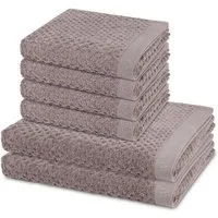 ROSS Handtuch Set Harmony, Walkfrottee (Spar-Set, 6-St), 4 X Handtuch 2 X Duschtuch im Set - Baumwolle - Saugstark